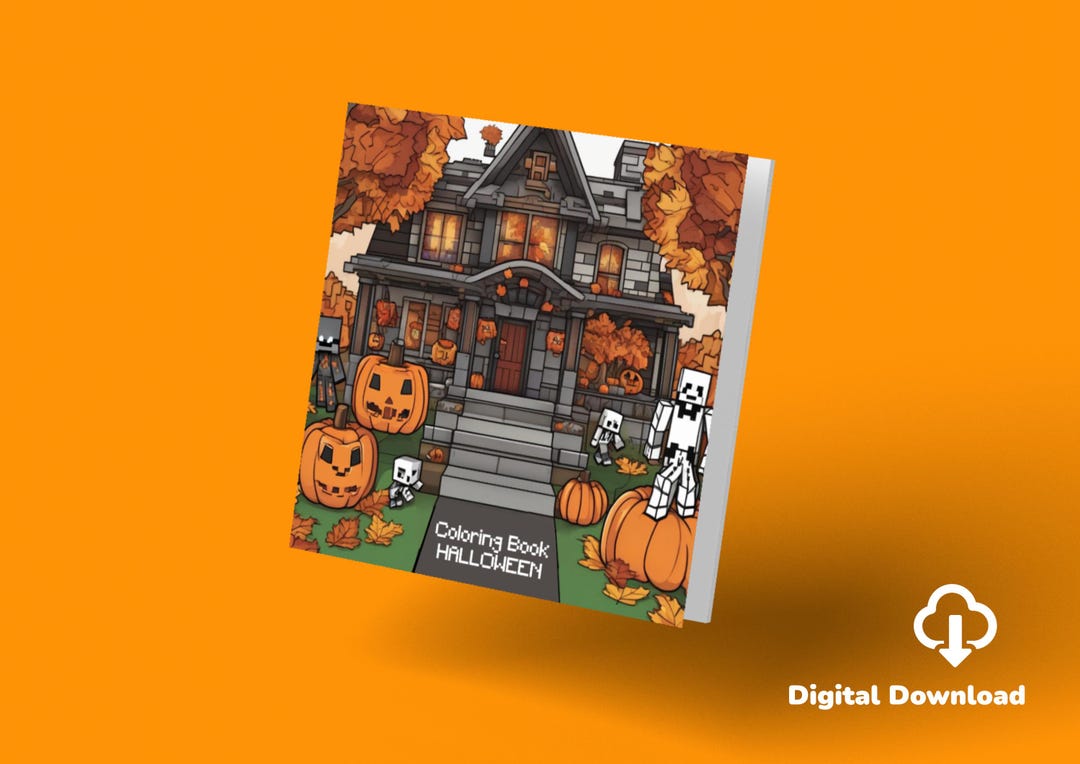 Minecraft Halloween Coloring Book - Etsy