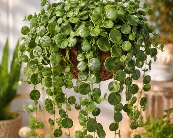 Rare Silver Dollar Vine Plant | Xerosicyos danguyi | Trailing or Trellis Succulent | 4” Pot