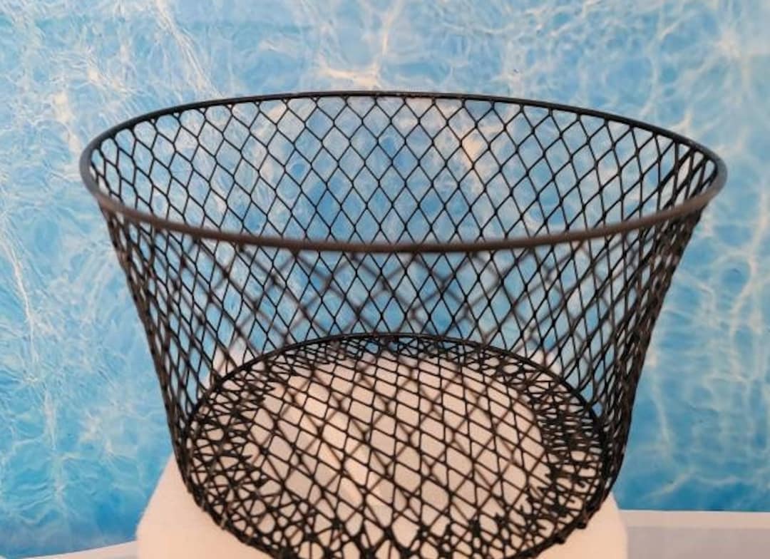 Round Orchid Wire Basket Set of 2 for Orchids Vinyl Coated White and
