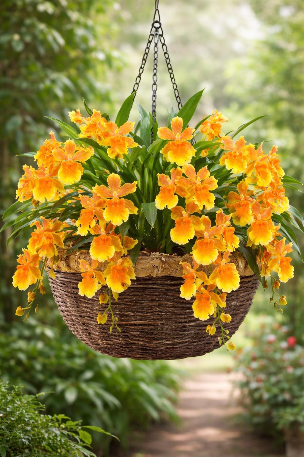 Oncidium 'brazilian Sun' Orchid – Yellow Orange Hybrid Live Plant