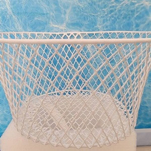 Round orchid wire basket set of 2  for orchids vinyl coated white and black