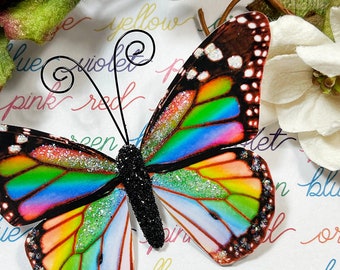 Paper Butterfly Embellishments | Butterfly Die Cuts | Scrapbooking | Wedding Decor | Home & Party Decor | Over the Rainbow