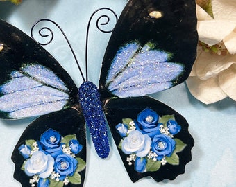 Butterfly Embellishments Bonnie Blue Rose