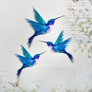 Paper Hummingbird Embellishments Hummingbird Die Cuts Scrapbooking Home & Party Decor Juniper image 1