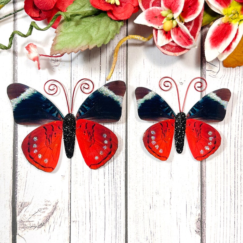 Paper Butterfly Embellishments Butterfly Die Cuts Scrapbooking Wedding Decor Home & Party Decor Lady in Red image 3