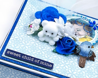 Baby Boy Exploding Box - Swaddle by Authentique | Baby Shower Gift | Keepsake