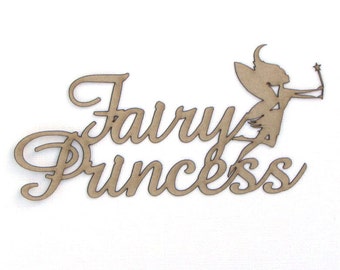 Chipboard Fairy Princess Title