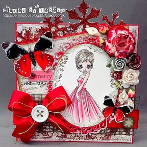 Paper Butterfly Embellishments Butterfly Die Cuts Scrapbooking Wedding Decor Home & Party Decor Lady in Red image 7