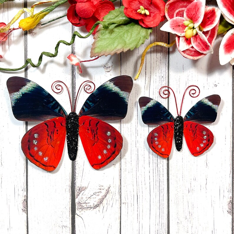 Paper Butterfly Embellishments Butterfly Die Cuts Scrapbooking Wedding Decor Home & Party Decor Lady in Red image 5