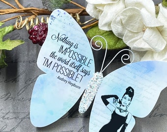 Paper Butterfly Embellishments | Butterfly Die Cuts | Audrey Hepburn | Scrapbooking | Holly Golightly
