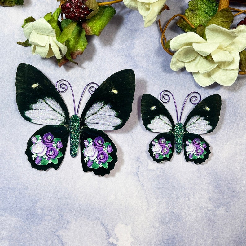 Paper Butterfly Embellishments Butterfly Die Cuts Scrapbooking Wedding Decor Home & Party Decor Violet Rose image 5
