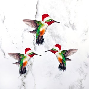 Paper Hummingbird Embellishments | Christmas Crafts | Scrapbooking | Christmas Hummingbirds