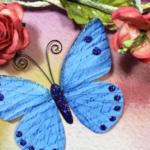 Adornos de mariposa de papel / Troquelados de mariposa / Scrapbooking / Decoración de bodas / Decoración de hogar y fiesta / Guión lila vintage