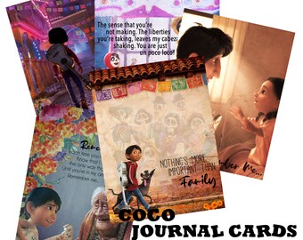 Coco Printable Junk Journal Cards Digital Download | Printable Cards | Ephemera | Scrapbooking | Mini Albums (English Version)
