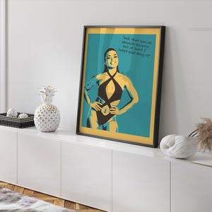 love island divertente arte murale, decorazione della stanza con colori vivaci, decorazione della stanza con umorismo sui reality TV, arte murale minimalista estetica, regalo love island