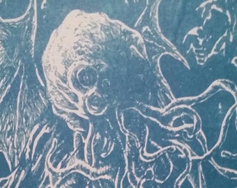 the Cthulhu Dreaming Risograph Print