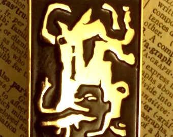 Badge of The Yellow Sign, an darkly occult insignia for the initiate in enamel