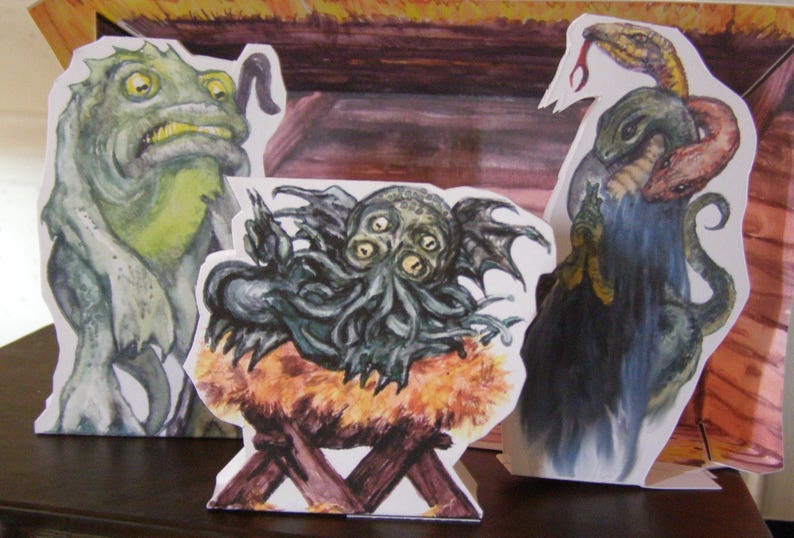 The Cthulhu Mythos Nativity Scene Papercraft Nightmare - Etsy