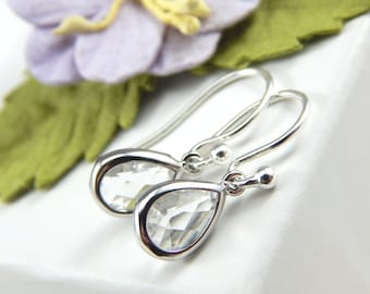 April Birthstone Earrings,Birthstone Earrings,April Birthday Gift,Birthstone Jewellery