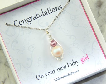 Baby Girl Gift Boxed Necklace New Mother Gift Baby Shower Gift Christening Gift