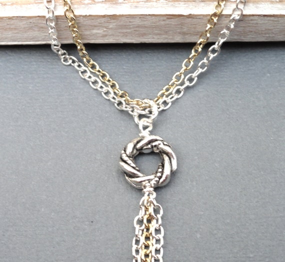 Love Me Knot Necklace, Sterling Silver