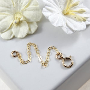 14K Solid Gold Chain Extender & Can Be Used for Necklace Extender or  Bracelet Extender , 1 Inch, 1.5 Inch, 2 Inch , 3 Inch 