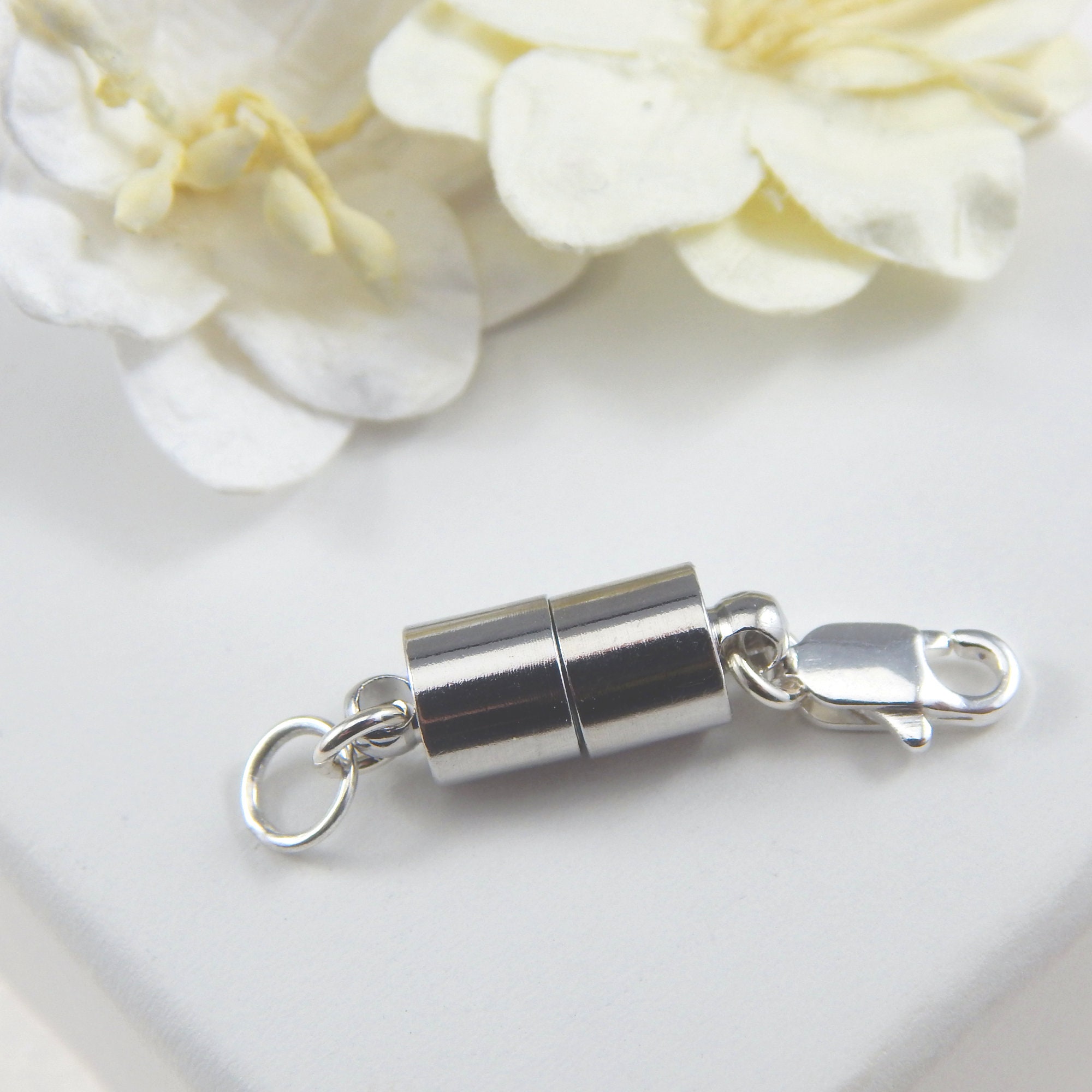 Magnetic Clasp Converter in Sterling Silver, Strong Magnet Necklace Clasp  925 Sterling Silver 
