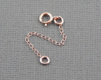 Necklace extender - 1" , 2", 3", 4" or 5", rose gold filled extender chain