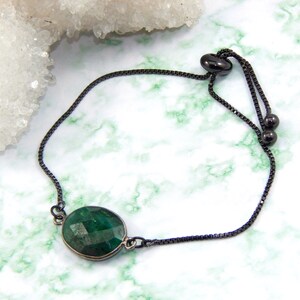 Emerald Bracelet,Raw Emerald Bracelet,May Birthstone,Emerald Jewelry,Natural Emerald Bracelet,Genuine Emerald Jewelry,Friendship Bracelet