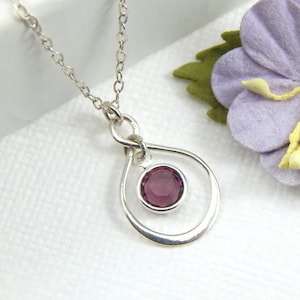 February Birthstone Necklace,Amethyst Necklace,February Birthday Gift amethyst, February birthstone jewelry,Infinity Necklace