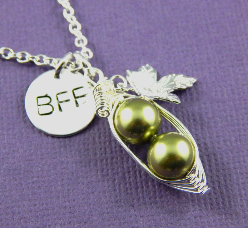 Two Peas in a Pod Necklace Silver Friendship Necklace Best Etsy Australia