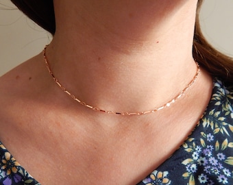 Dainty Rose Gold Choker,Layering Chains,Boho Satelitte Chain,Everyday Rose Gold Necklace,Minimalist Chain