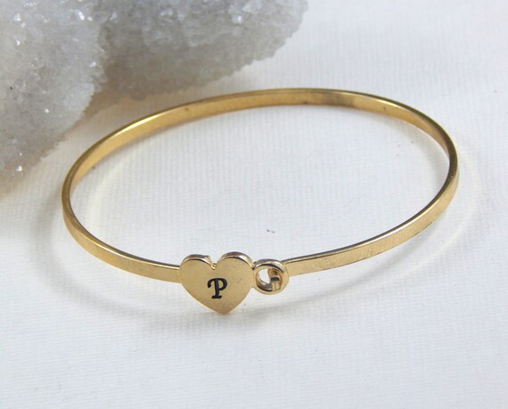 Initial cheap bracelet etsy