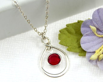 Garnet Necklace,January Birthstone Necklace,January Birthstone Jewelry,January Birthday Gift