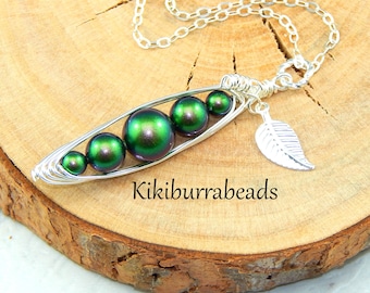 Peas In A Pod Necklace,Five Peas In A Pod Necklace