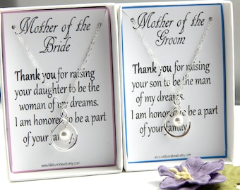 Mother Of The Bride Necklace, Mother in Law Thank you Gift, Sterling Silver Infinity Necklace