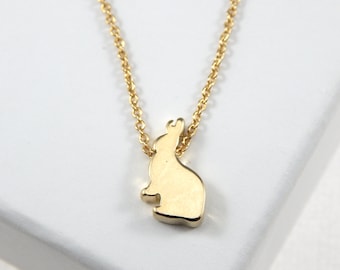 Rabbit Necklace, Gold Rabbit Pendant Necklace,Bunny Rabbit Necklace,Personalized Rabbit Necklace,Bunny Jewellery