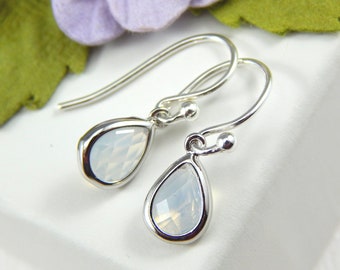 Opal Earrings,October Birthstone Earrings,October Birthday Gift,Teardrop Earrings,Birthstone Jewelry