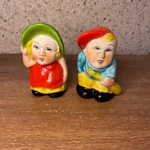 Vintage boy and girl salt and pepper shakers