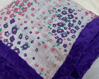 muslin and minky blanket
