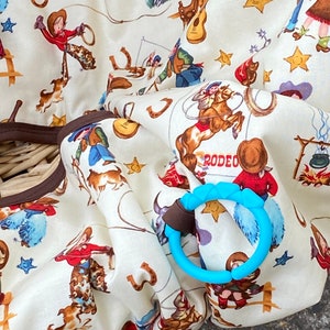 Hoes winkelwagen Rodeo kinderen western cowboy, hoes boodschappenwagentje, hoes kinderstoel, hoes schommel
