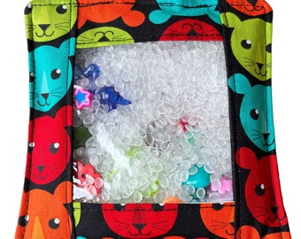 Tiger Faces - I Spy Sensory Bag - Travel Seek and Find Bag - Fidget Bag - Eye Spy Bag - Ready to Ship