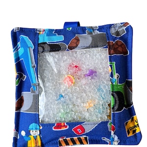 Construction I Spy Sensory Bag: Travel Fidget Toy, Quiet Game