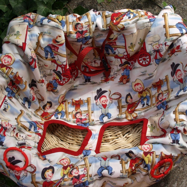 Western Boy Shopping Cart Cover, Grocery Cart Cover for Baby, Cowboy, High Chair Cover - Ready to Ship