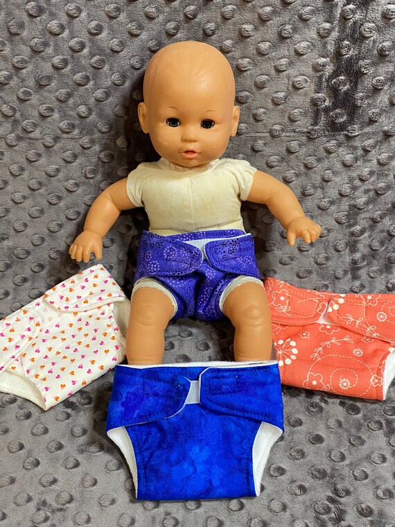 Baby Doll Cloth Diapers Small SizeWhite w/ Hearts Purple Etsy