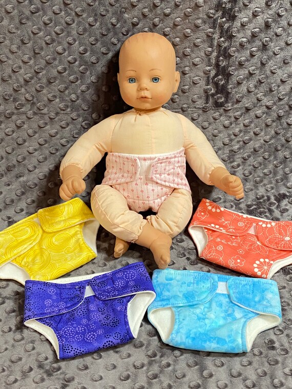 Baby Doll Cloth Diapers Medium Size Yellow Pink Hearts Etsy