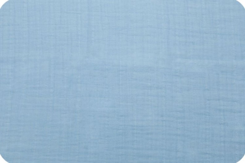 Double Gauze Swaddle Blanket Single Sided 43 x 47 Blanket Cotton Sky Blue Embrace Baby Boy Baby Blanket Ready to Ship