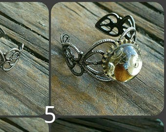 Steampunk adjustable filigree rings