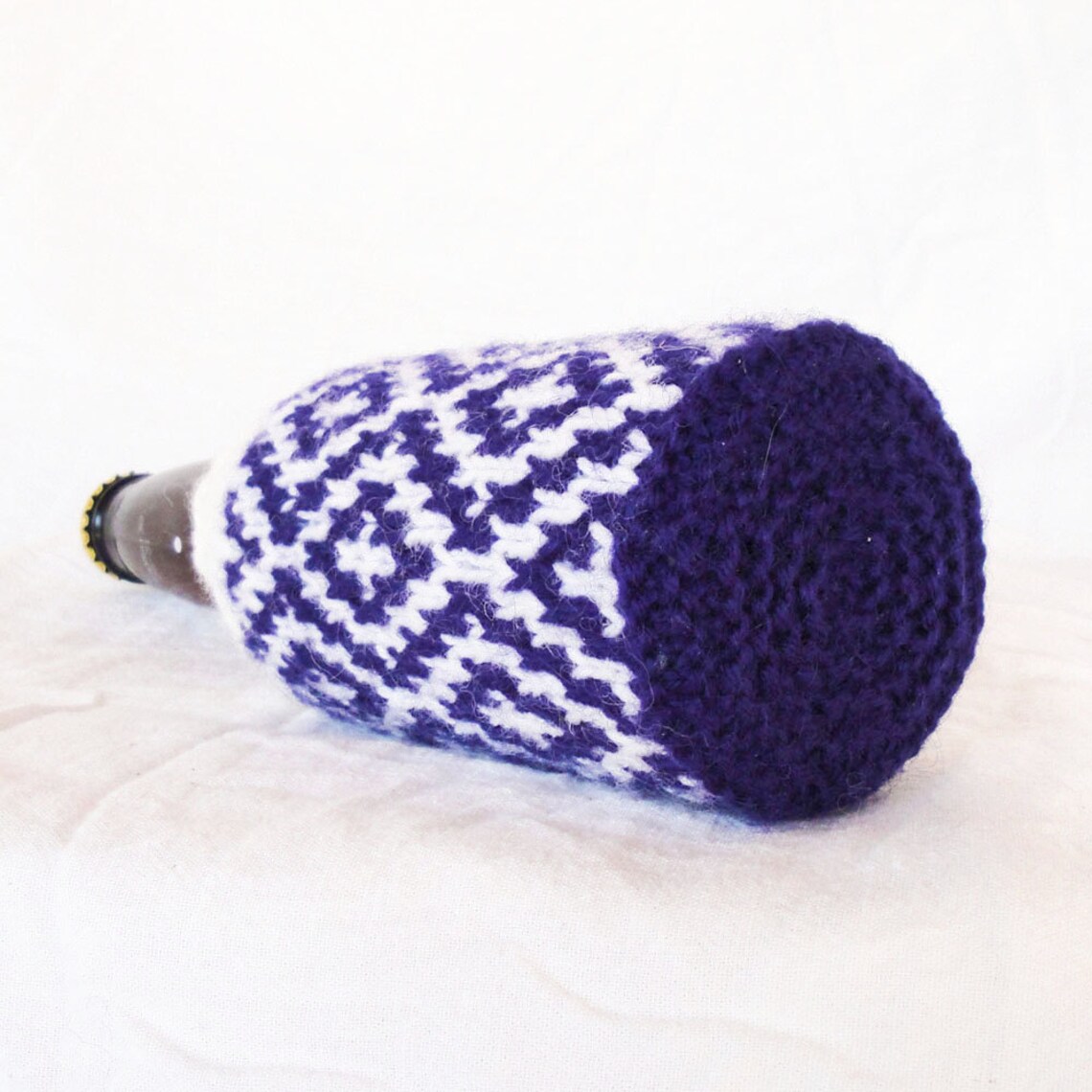 PDF Knitting Pattern Diamonds Beer Koozie Etsy