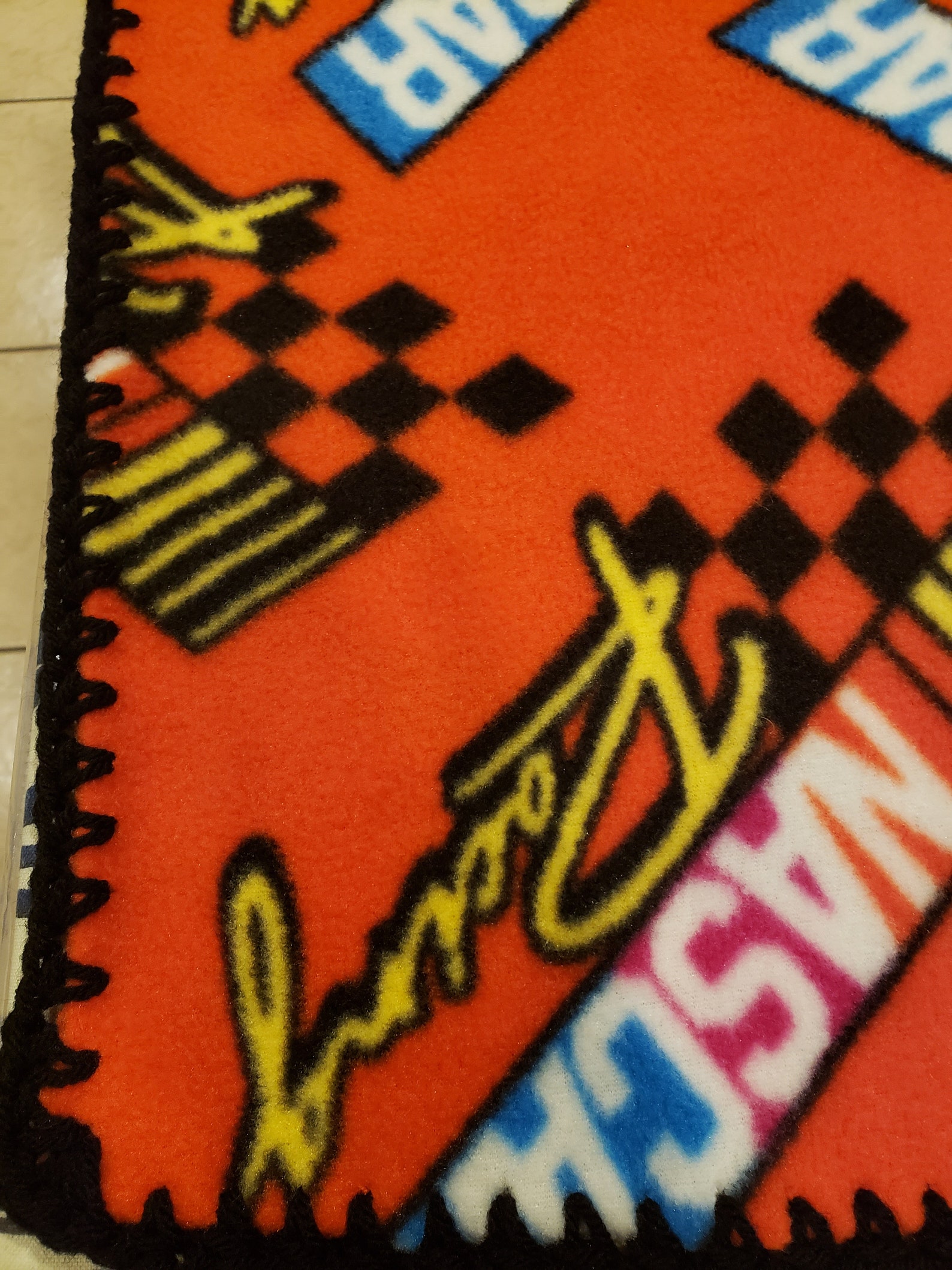 NASCAR Baby Blanket red with Bib Etsy